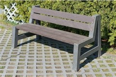 TRANSFORM TRAPLAST Plastová lavice 1,5m / 41cm, Šedá + Hnědá "Sofie"